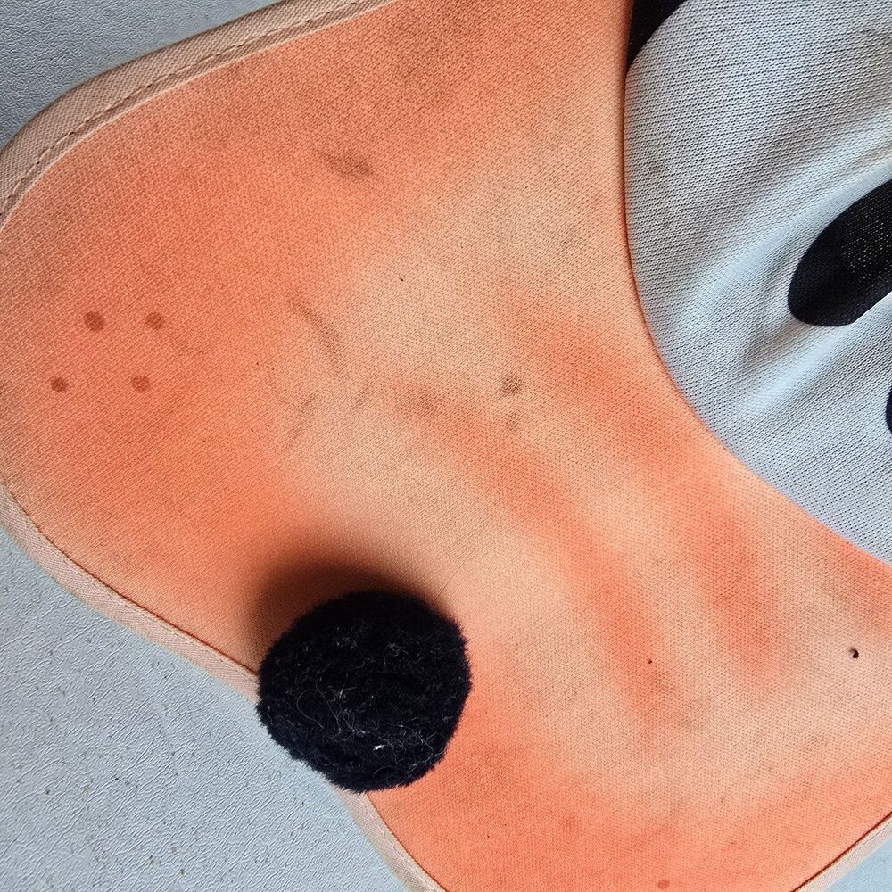 Vintage Goofy Hat Kids Vintage Black Orange Mesh Costume Cap Atlas Made in USA - Picture 3 of 8